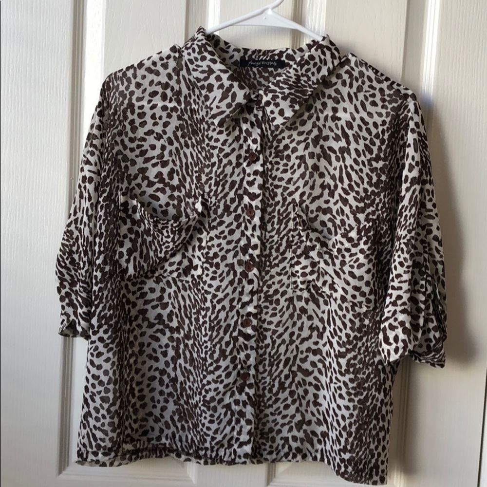 Animal print blouse